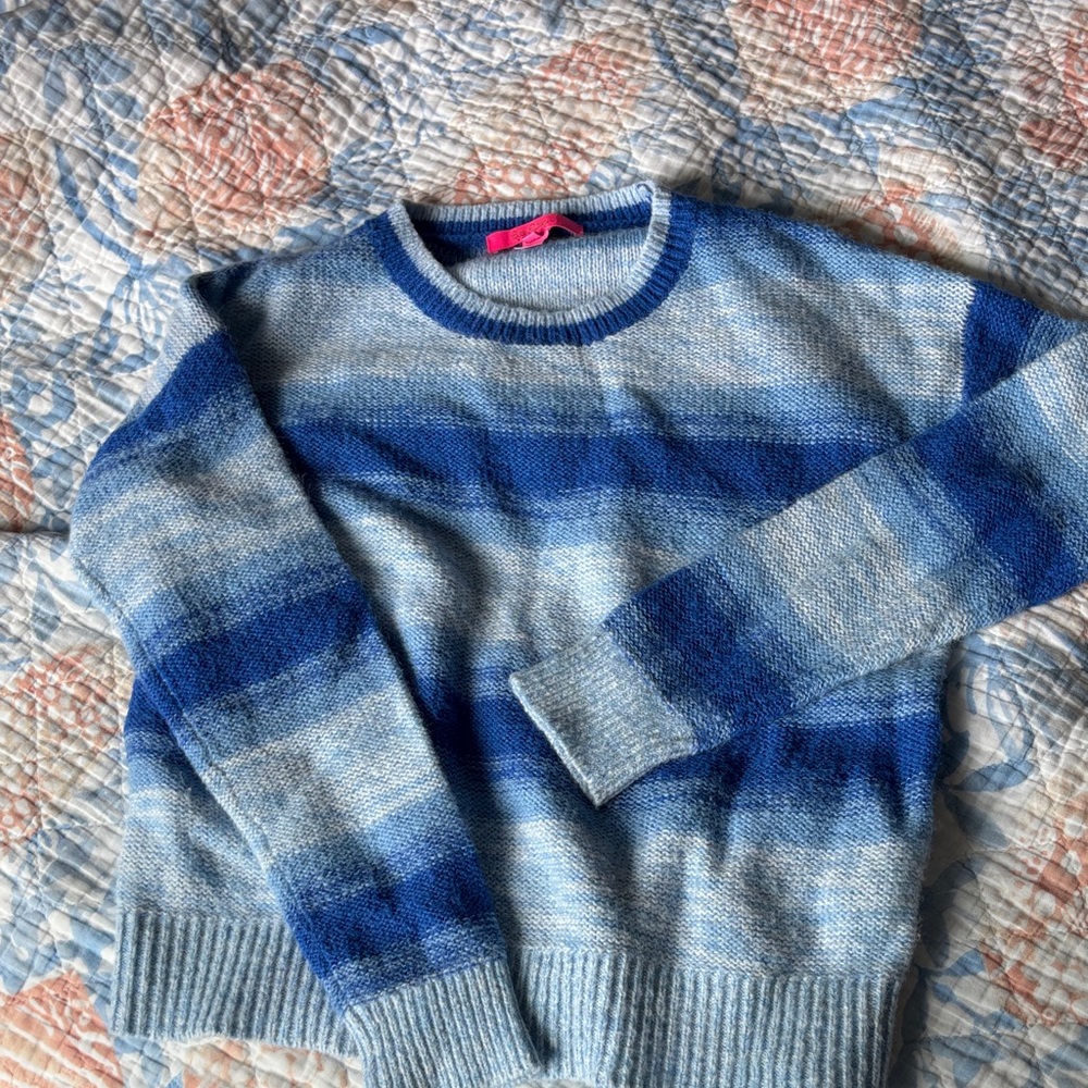 Lilly Pulitzer Blue Ombre Stripe Crewneck Sweater - women’s